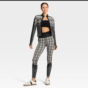 All in Motion Black and Gray Patterned Leggings